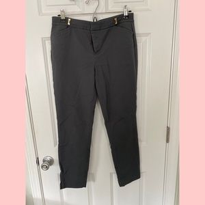 Grey straight leg trousers